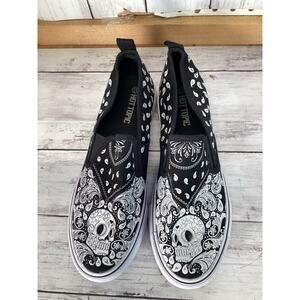 Hot Topic Paisley Bandana Handkerchief Print Slipon Shoes
